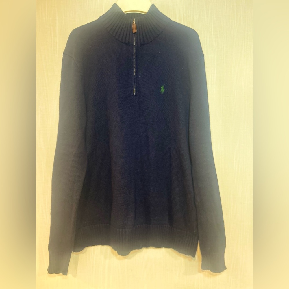 Polo Ralph Lauren Navy Zip-Up Sweater